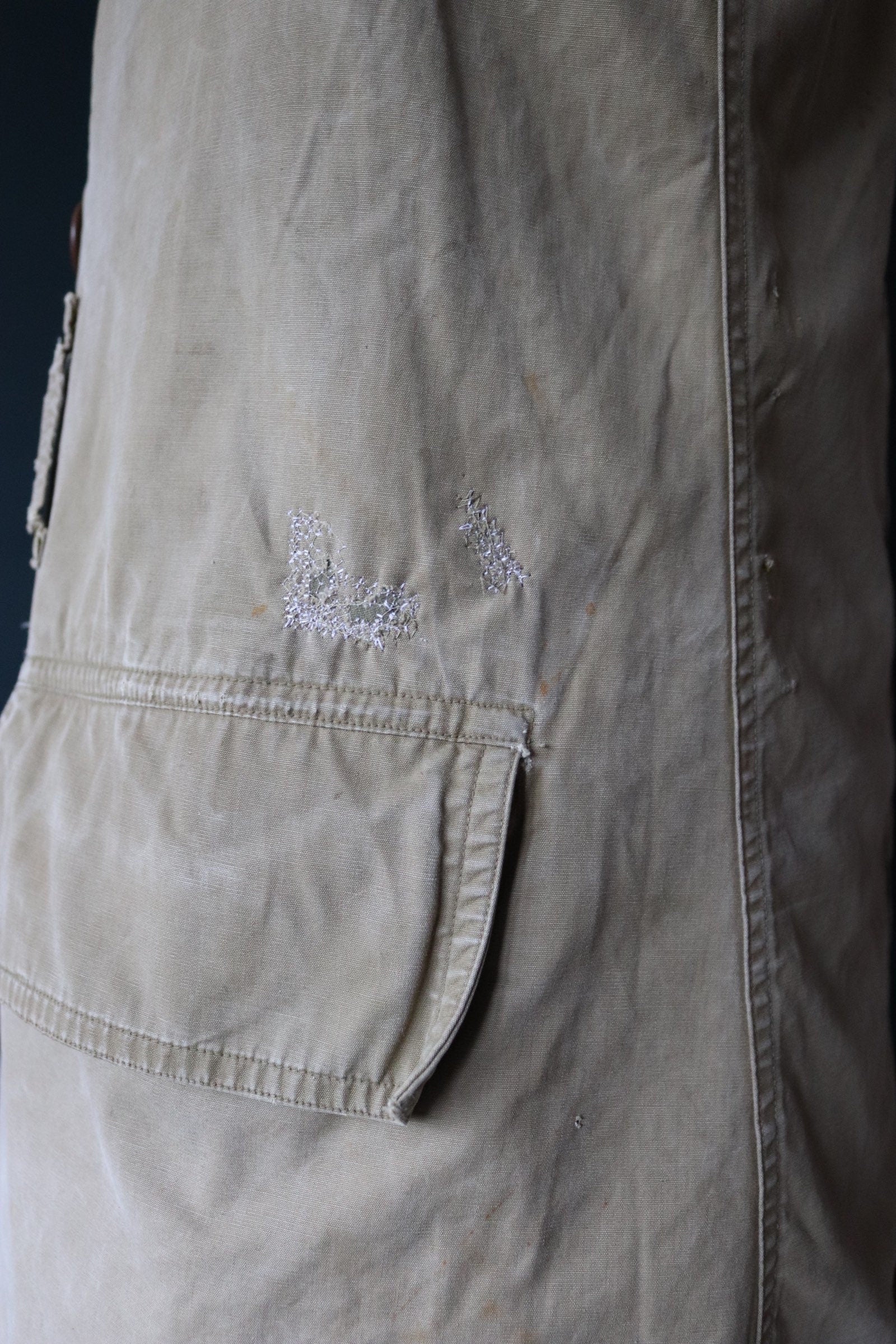 Vintage 1940s jeep coat - WW2 US army jacket - original military mackinaw - 42” chest - workwear - shawl collar