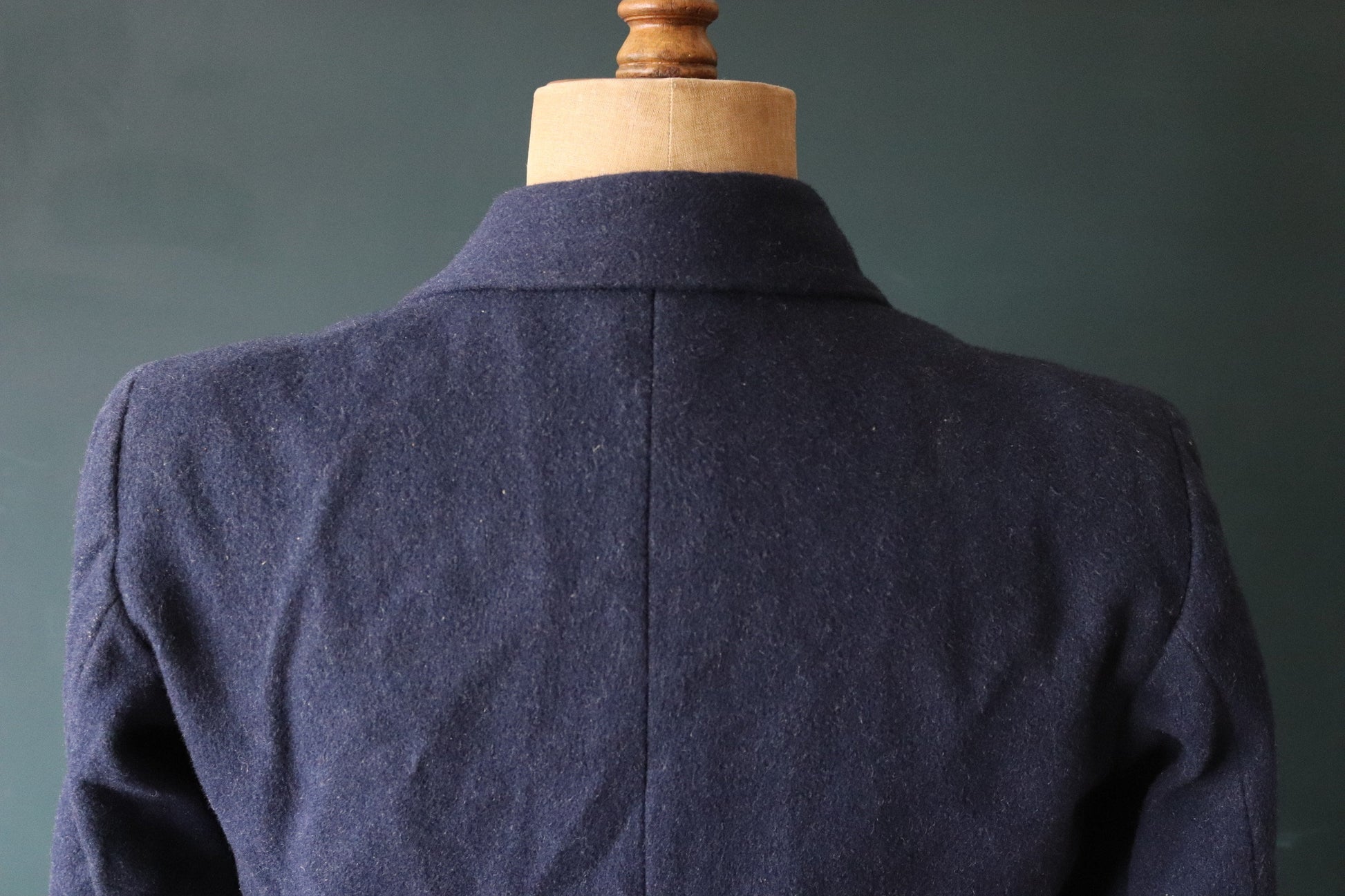 Vintage 1930s wool jacket French workwear Belle Jardiniere indigo blue fireman’s sapeurs pompiers 41” chest