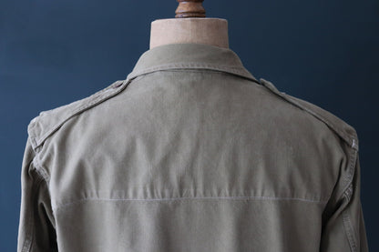 Vintage French army jacket 1950s M47 M 47 field utility military 47” chest khaki green