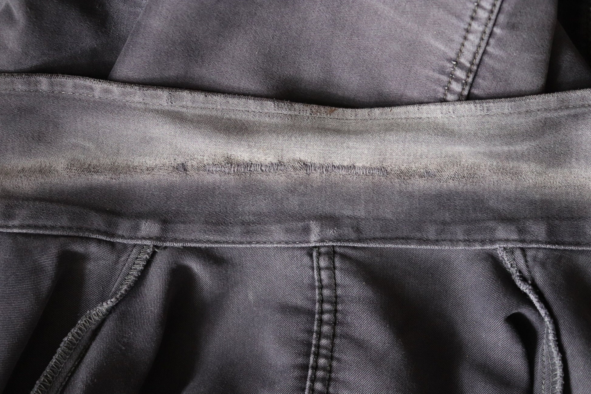 Vintage French black moleskin chore jacket - 1950s darned workwear - faded repaired patched - 43” chest
