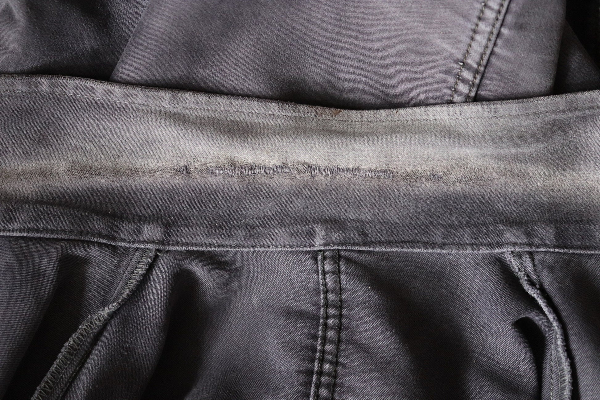 Vintage 1950s French black moleskin chore jacket - darned workwear - faded repaired patched - 43” chest