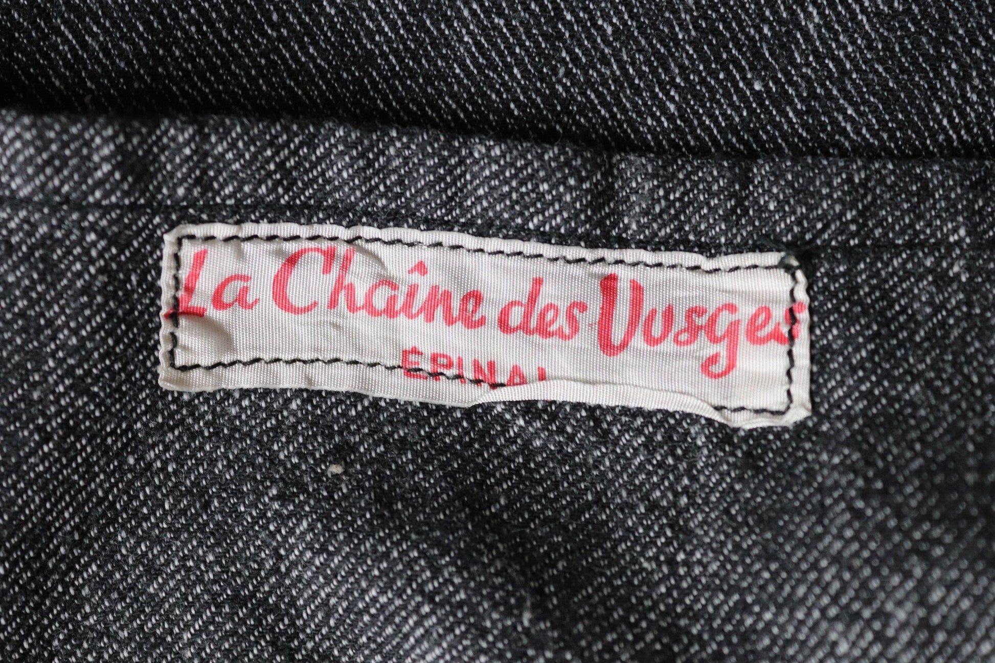 Vintage French workwear jacket 1950s 1960s salt pepper grey work coat overall factory machinist shopkeeper 49” chest
