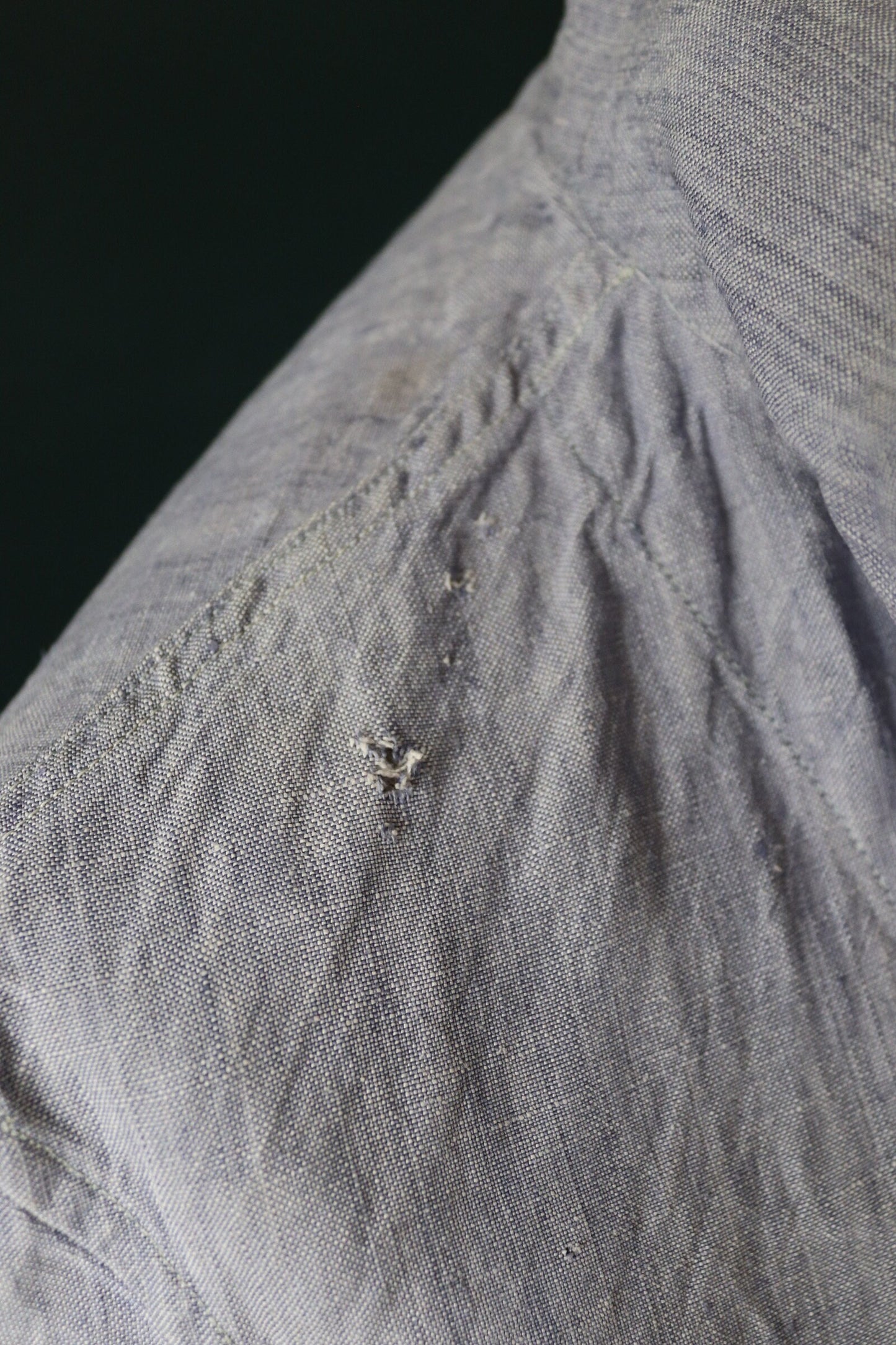 Vintage 1960s French Navy linen sailor shirt - Marine Nationale - 42" chest