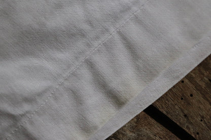Vintage French shorts 1960s army military white cotton cuffed summer button fly 28” x 5”