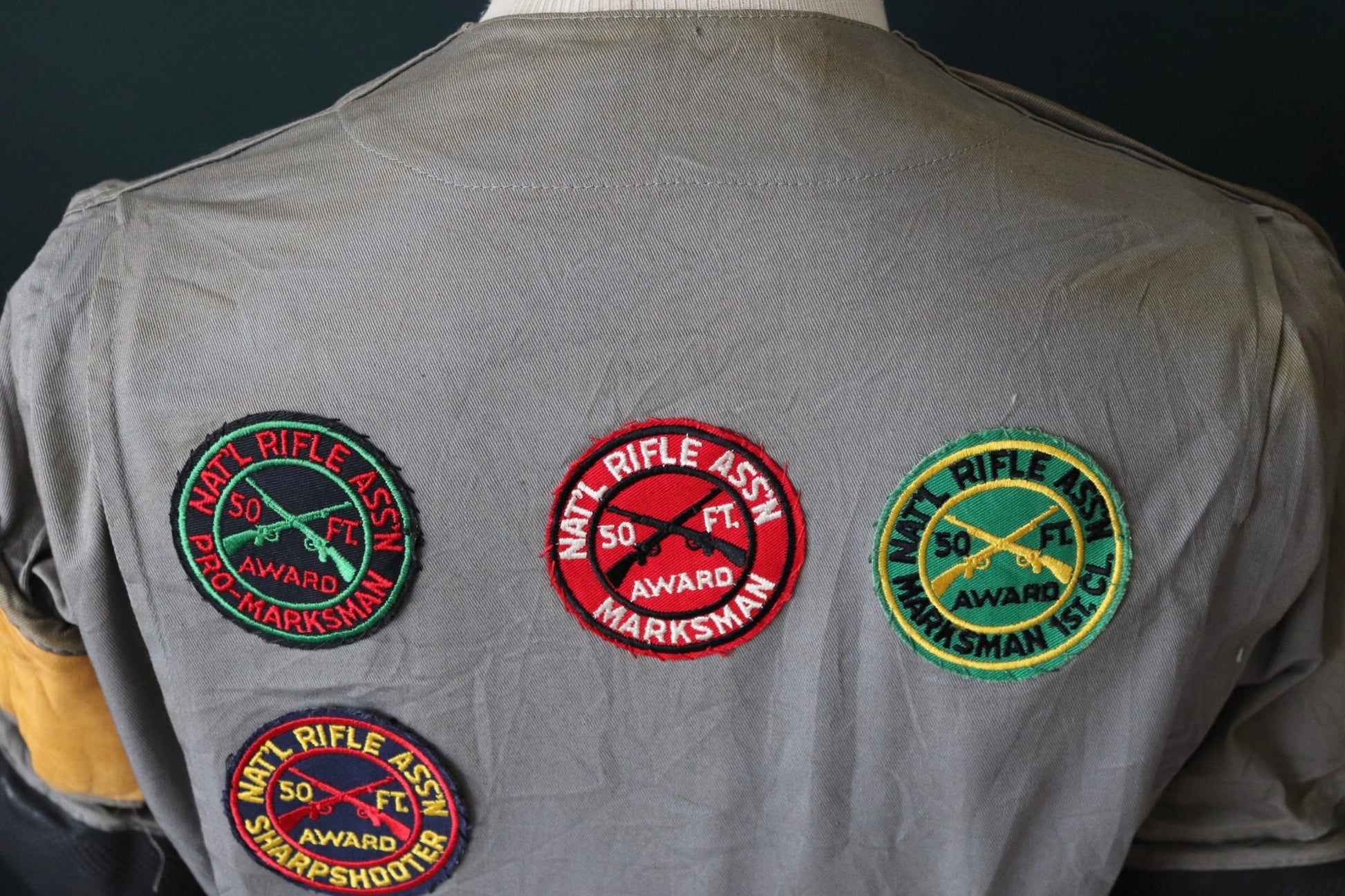 Vintage 1960s shooting jacket - 10-X hunting - rifle patches - 36” chest