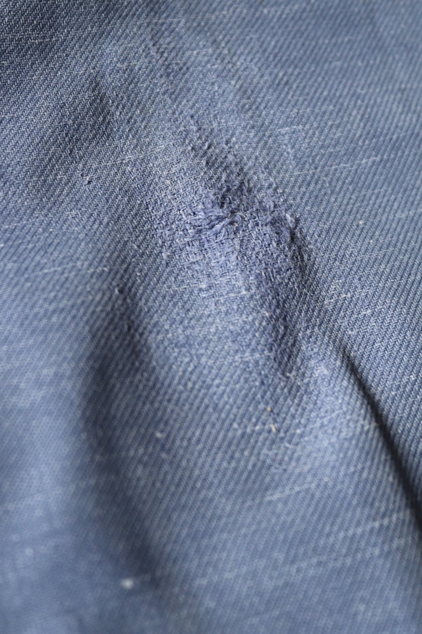 Vintage French workwear dungarees - 1940s overalls - blue cotton twill chore - 36” 38” x 24”