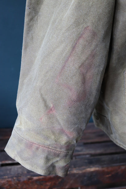 Vintage CC Filson waxed jacket - tin cloth workwear - 57” chest - American chore - made in USA