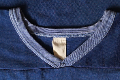 Vintage 1970s 70s 1980s 80s Gods Promise blue nylon durene shirt sports sportswear ringer 36” chest football sportswear sports
