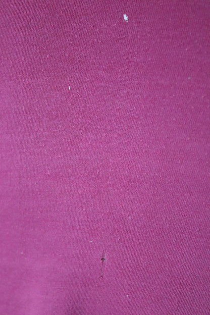 Vintage 1970s 70s 1980s 80s 50/50 plain pink maroon red burgundy t shirt 34” chest