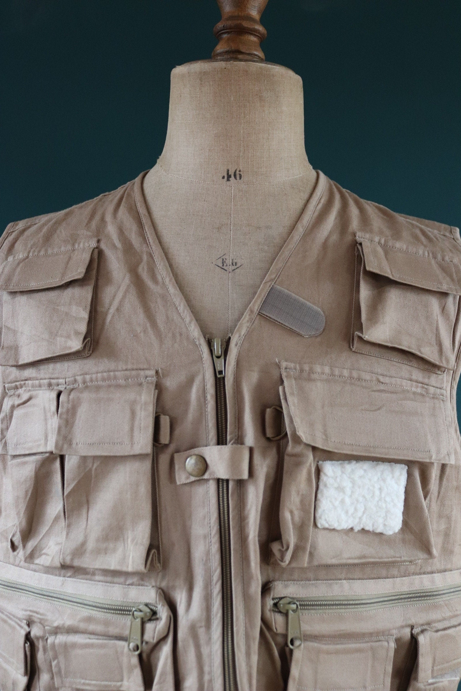 Vintage 1980s 90s fly fishing vest - wading waistcoat - 48" chest