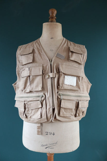 Vintage 1980s 90s fly fishing vest - wading waistcoat - 48" chest