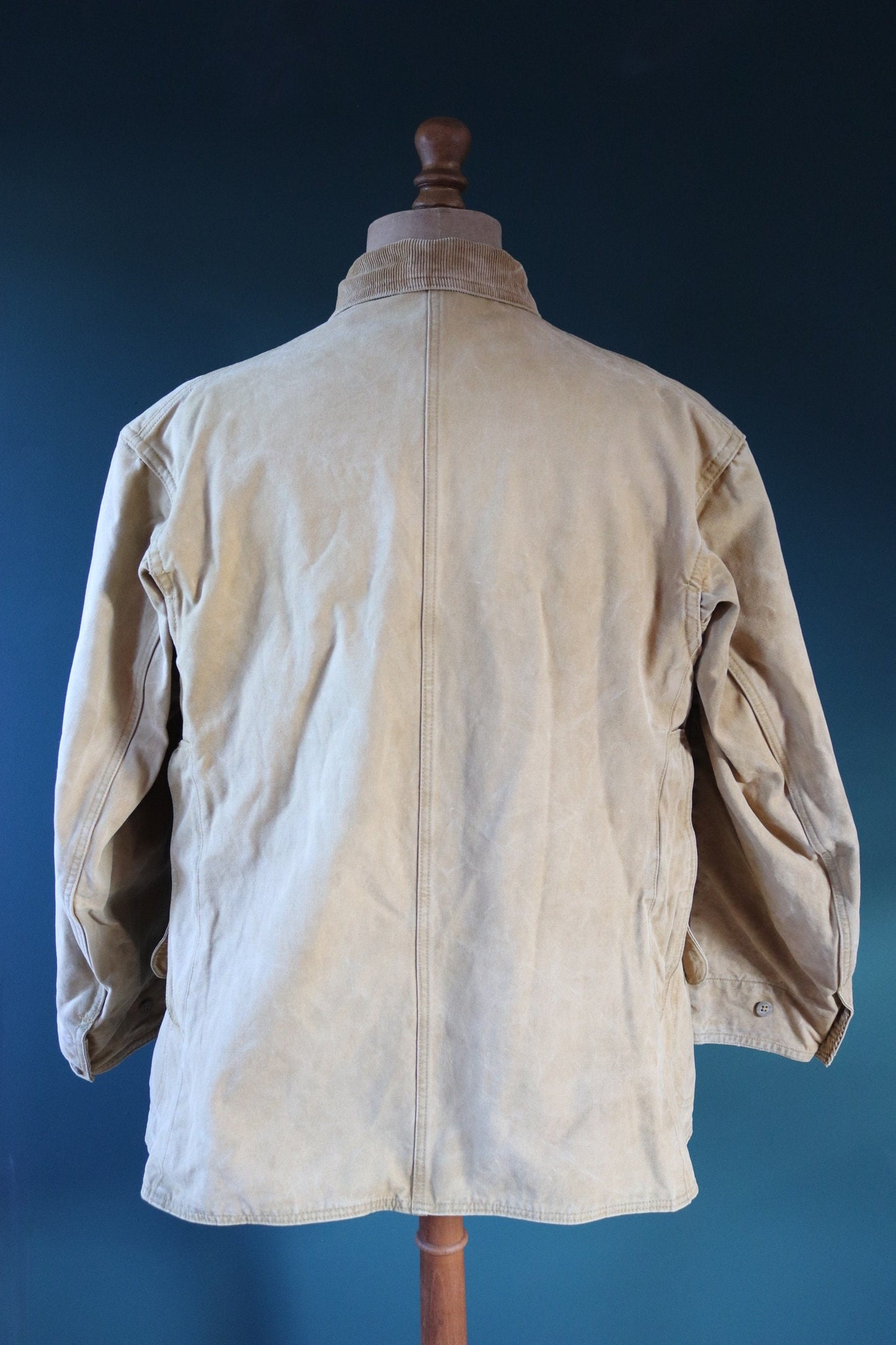 Vintage 1920s 20s 1930s 30s tin cloth duck cotton canvas hunting shooting jacket 48” chest Red Head American workwear work chore