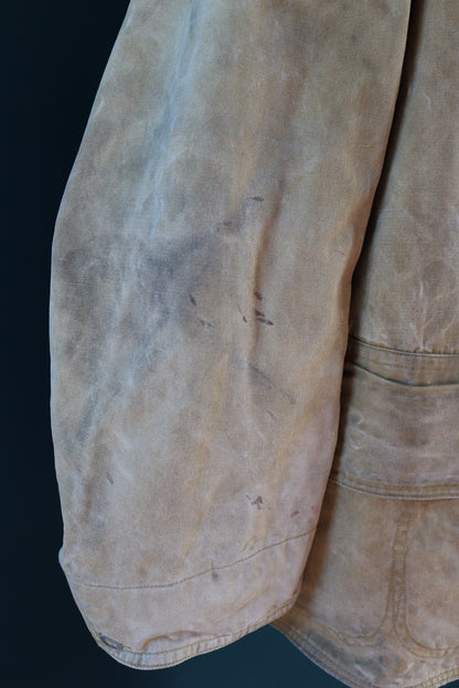Vintage 1920s 20s 1930s 30s tin cloth duck cotton canvas hunting shooting jacket 48” chest Red Head American workwear work chore