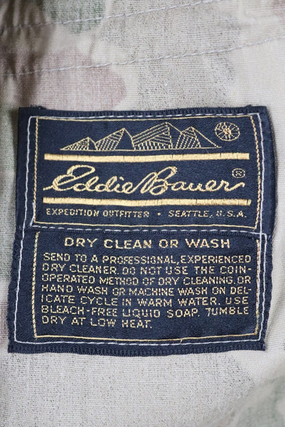 Vintage Eddie Bauer camo forest woodland American hunting jacket duck cotton 54" chest