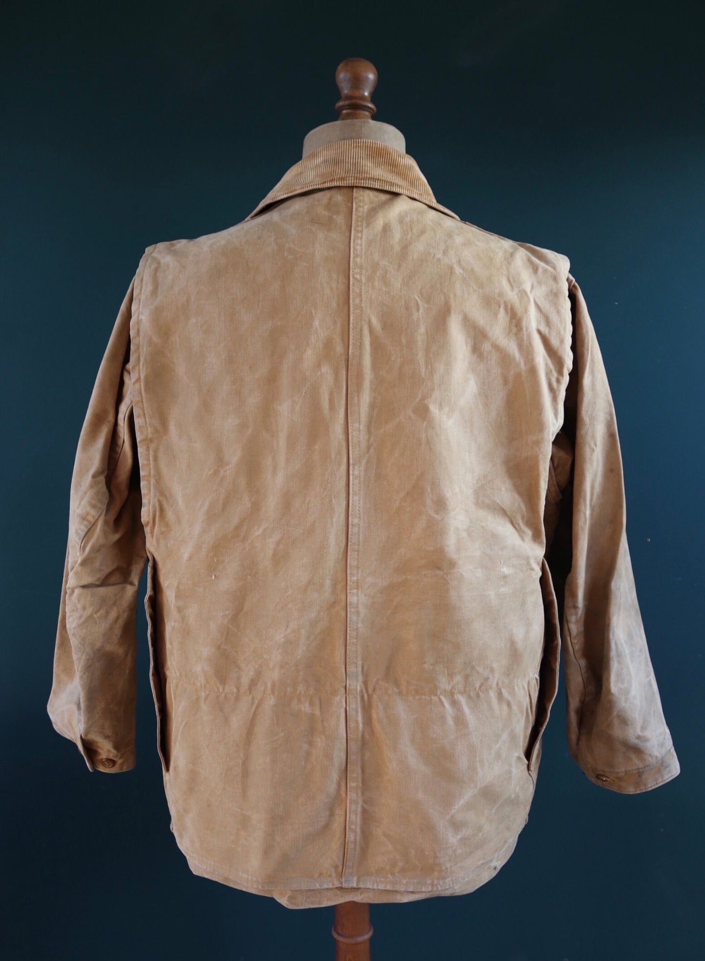 Vintage 1940s 40s Red Head tin cloth duck cotton canvas hunting shooting jacket 49” chest Red Head American workwear work chore