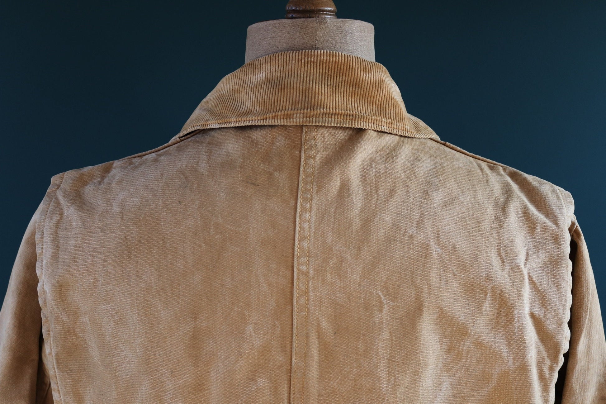 Vintage 1940s 40s Red Head tin cloth duck cotton canvas hunting shooting jacket 49” chest Red Head American workwear work chore