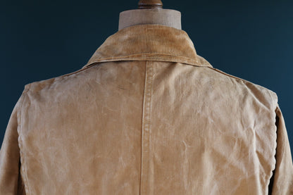 Vintage 1940s 40s Red Head tin cloth duck cotton canvas hunting shooting jacket 49” chest Red Head American workwear work chore