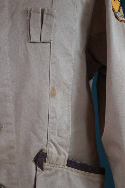 Vintage 1950s 60s shooting jacket - 10-X hunting - 42” chest - rifle club - cloth patches