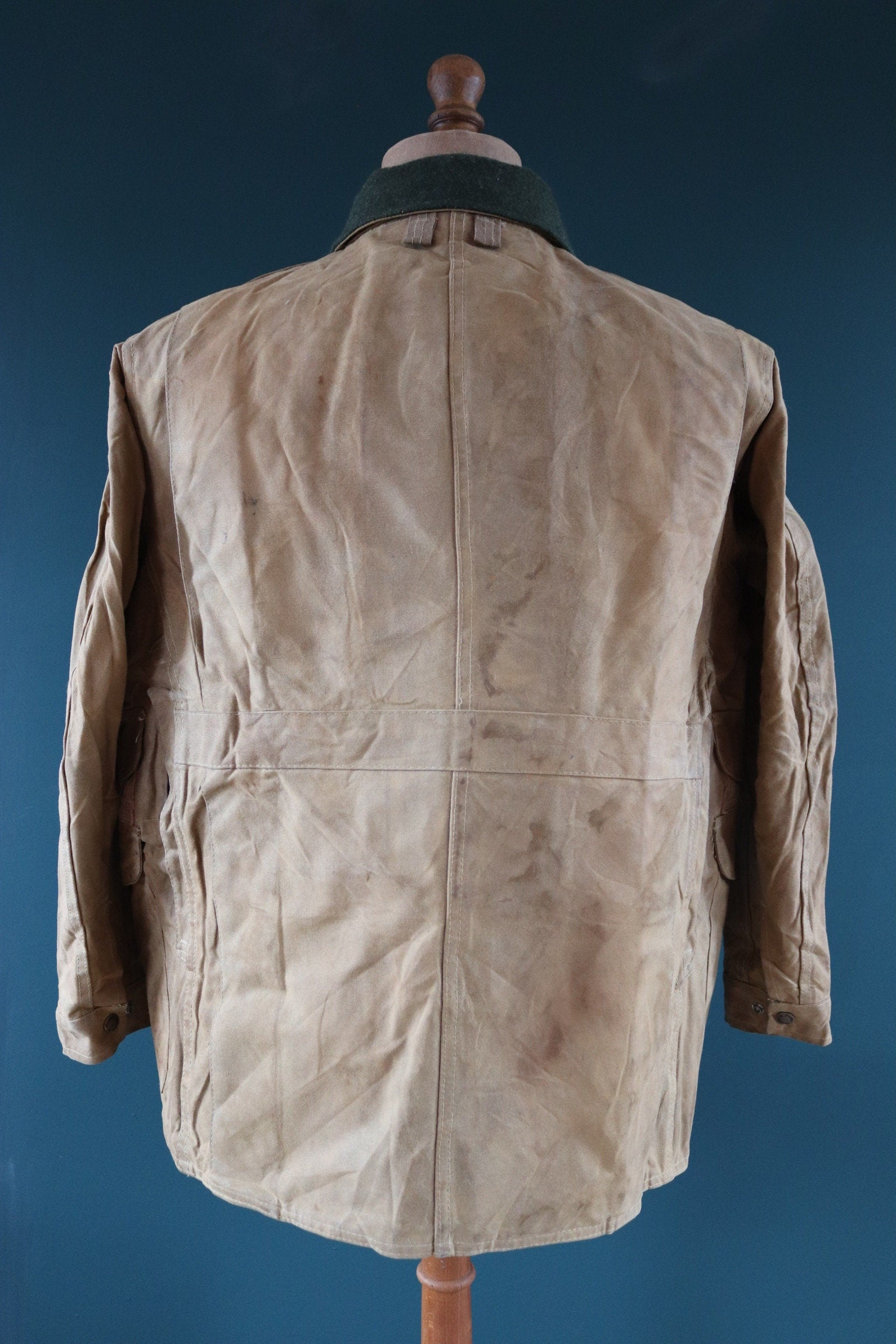 Vintage CC Filson tin cloth cotton canvas cruiser jacket 51” chest workwear work chore waterproof hunting
