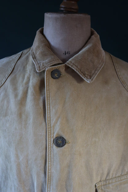 Vintage 1920s 30s hunting jacket - American workwear - tin cloth duck cotton canvas - 48” chest - Red Head