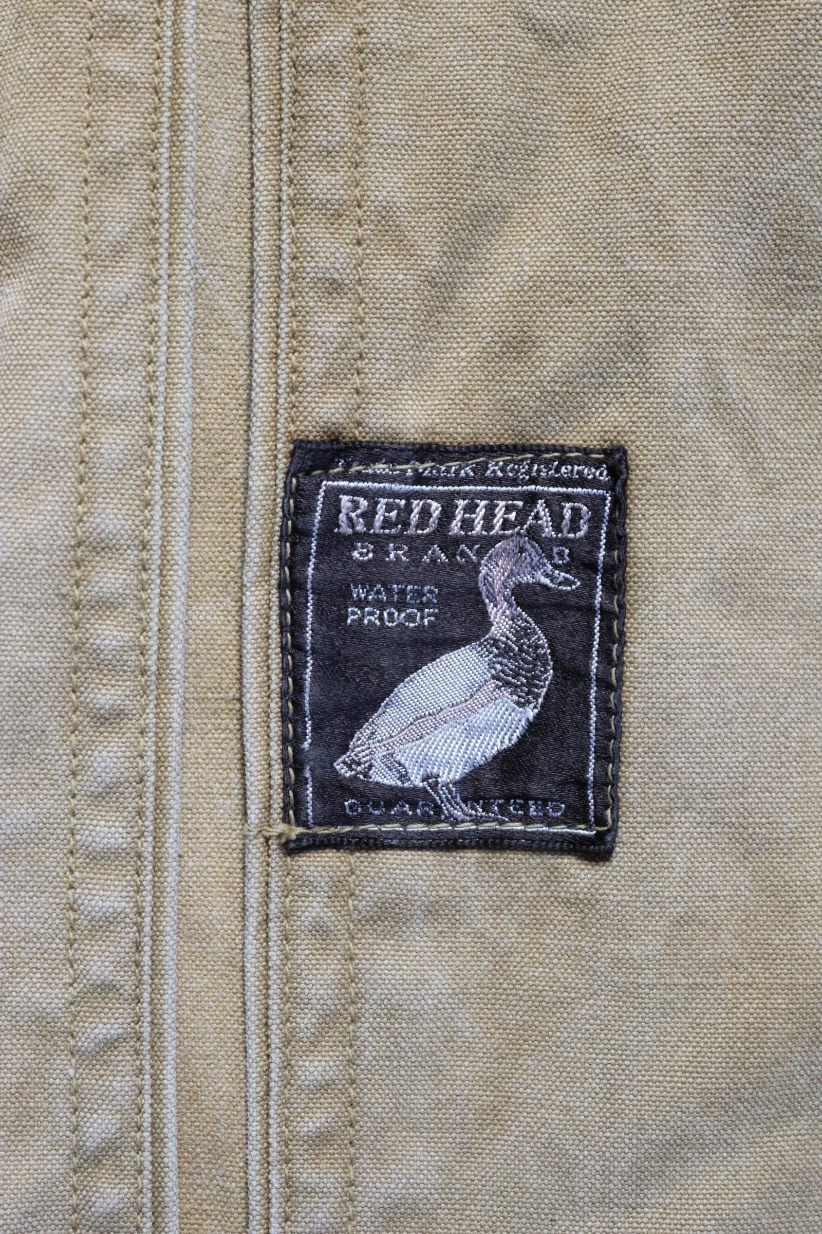 Vintage 1920s 20s 1930s 30s tin cloth duck cotton canvas hunting shooting jacket 48” chest Red Head American workwear work chore