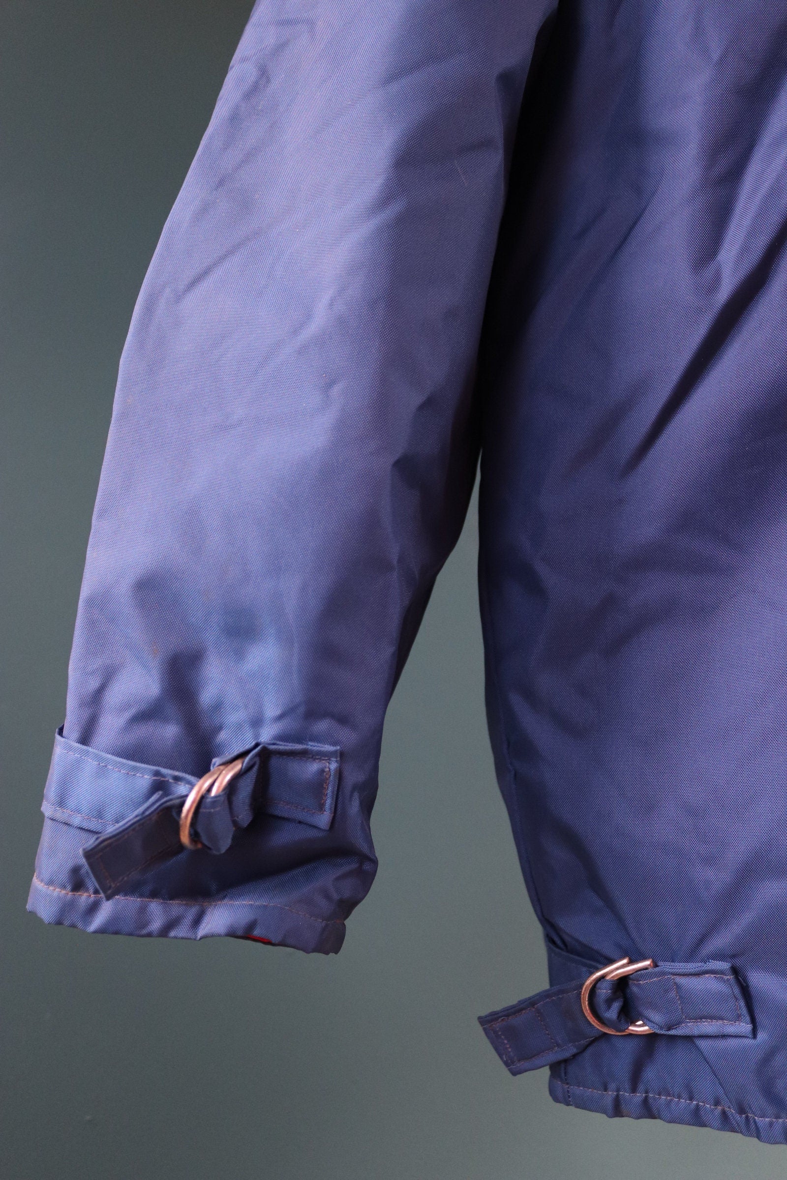 Vintage 1970s 80s sailing anorak - waterproof flotation jacket - navy blue sailor - 46” chest