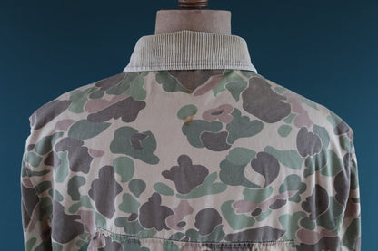 Vintage Eddie Bauer camo forest woodland American hunting jacket duck cotton 54" chest