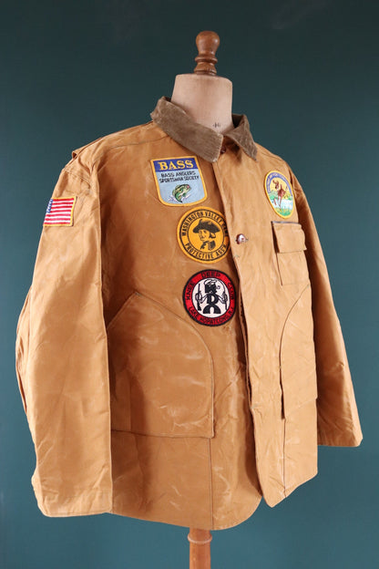 Vintage 1940s Duxbak workwear jacket - 1950s duck cotton canvas - tin cloth hunting - 56” chest