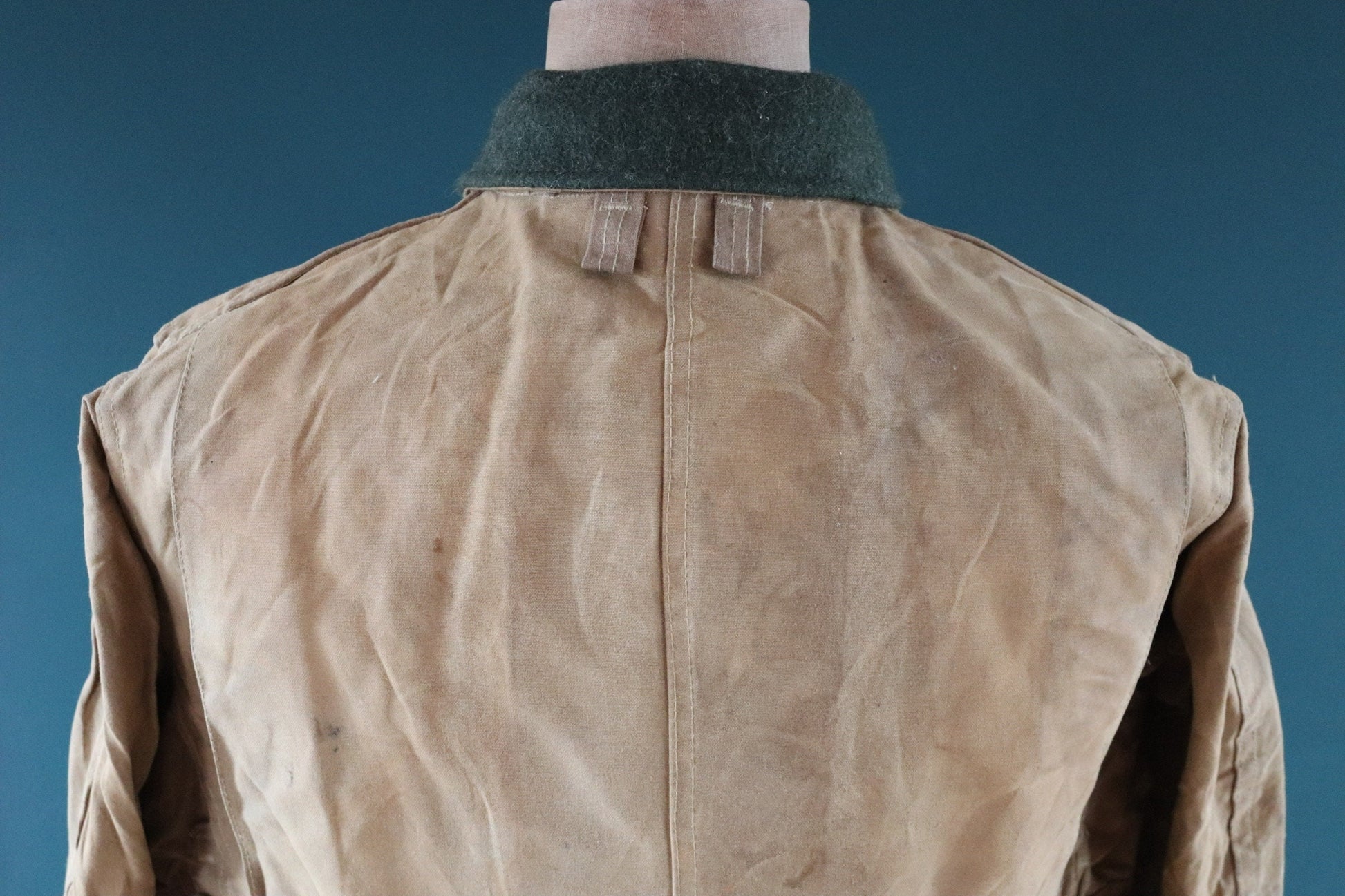 Vintage CC Filson tin cloth cotton canvas cruiser jacket 51” chest workwear work chore waterproof hunting