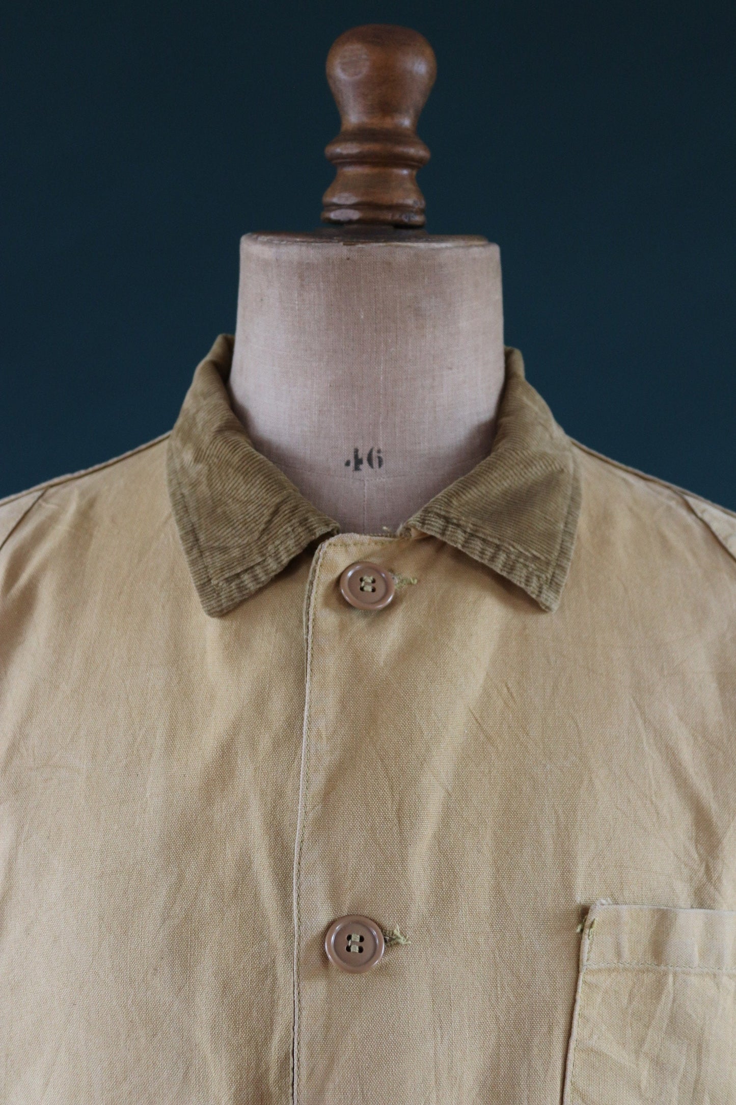 Vintage 1950s 50s 1960s 60s American Field Hettrick tan brown duck cotton canvas jacket hunting shooting American 47” chest workwear chore