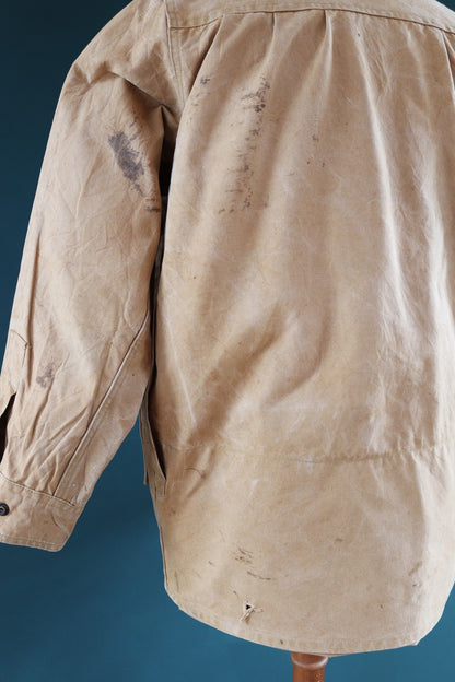 Vintage 1940s 50s Duxbak jacket - duck cotton canvas - tin cloth hunting workwear - 49” chest