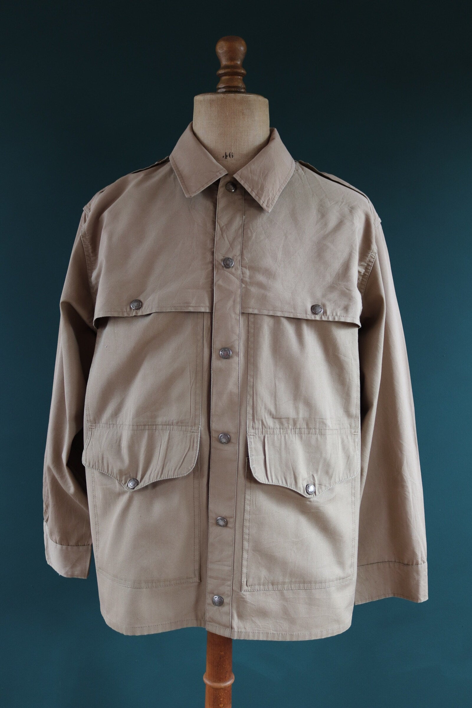 Vintage CC Filson lightweight cotton cruiser shirt jacket 53” chest workwear work chore waterproof hunting CPO