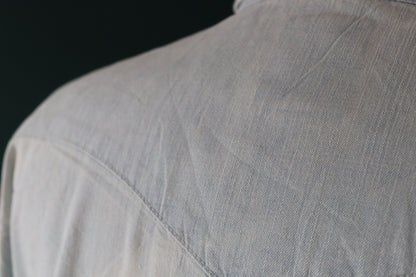 Vintage Levis Levi Strauss pale blue chambray denim shirt cowboy western 47" chest red tab pearl snap