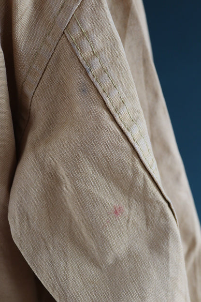Vintage 1950s 60s hunting jacket - American workwear - tan brown duck cotton canvas - 47” chest