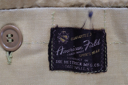Vintage 1950s 50s 1960s 60s American Field Hettrick tan brown duck cotton canvas jacket hunting shooting American 47” chest workwear chore
