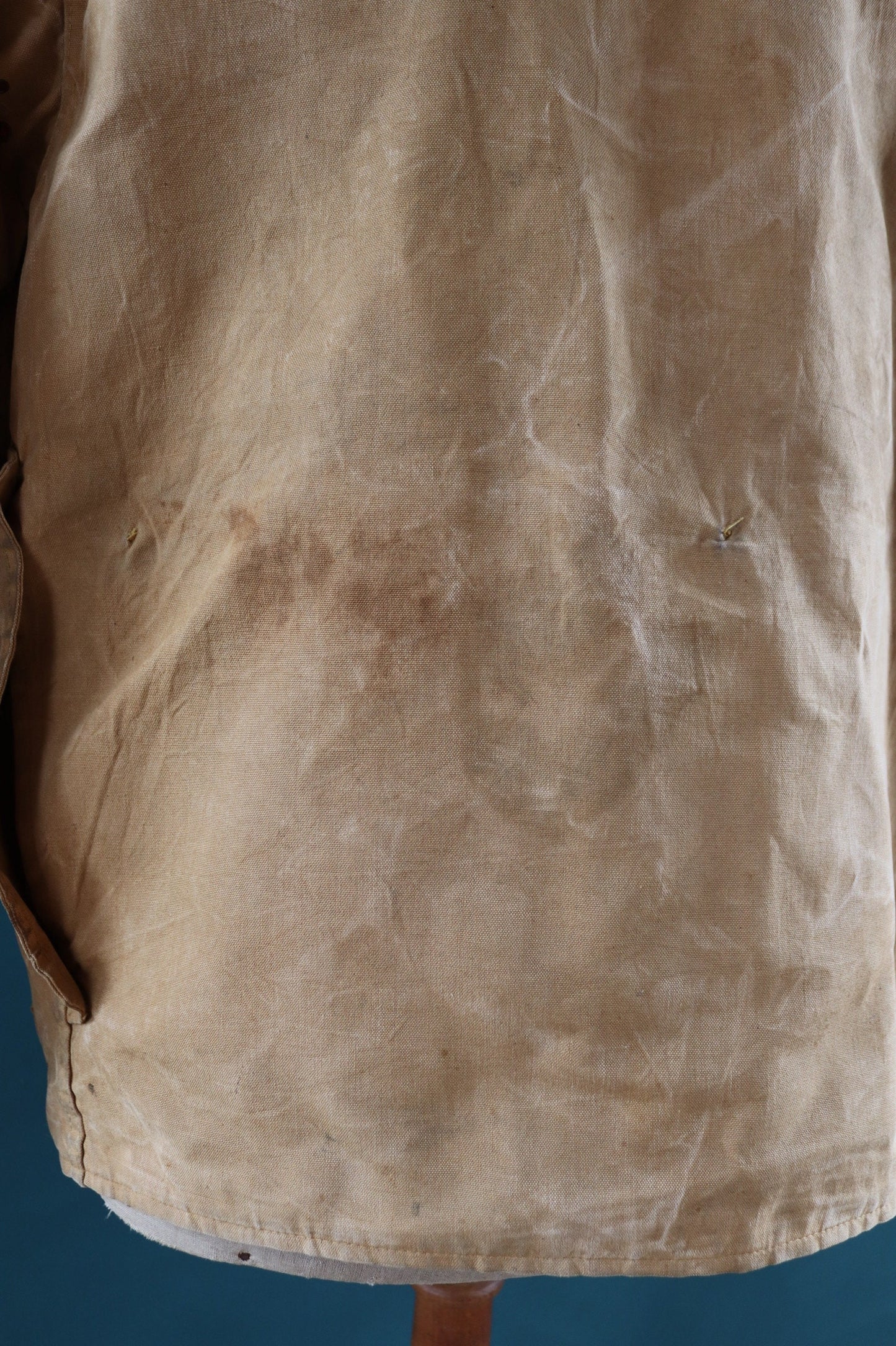 Vintage 1960s workwear jacket - Brush Master - tan brown duck cotton canvas - American hunting - 46” chest