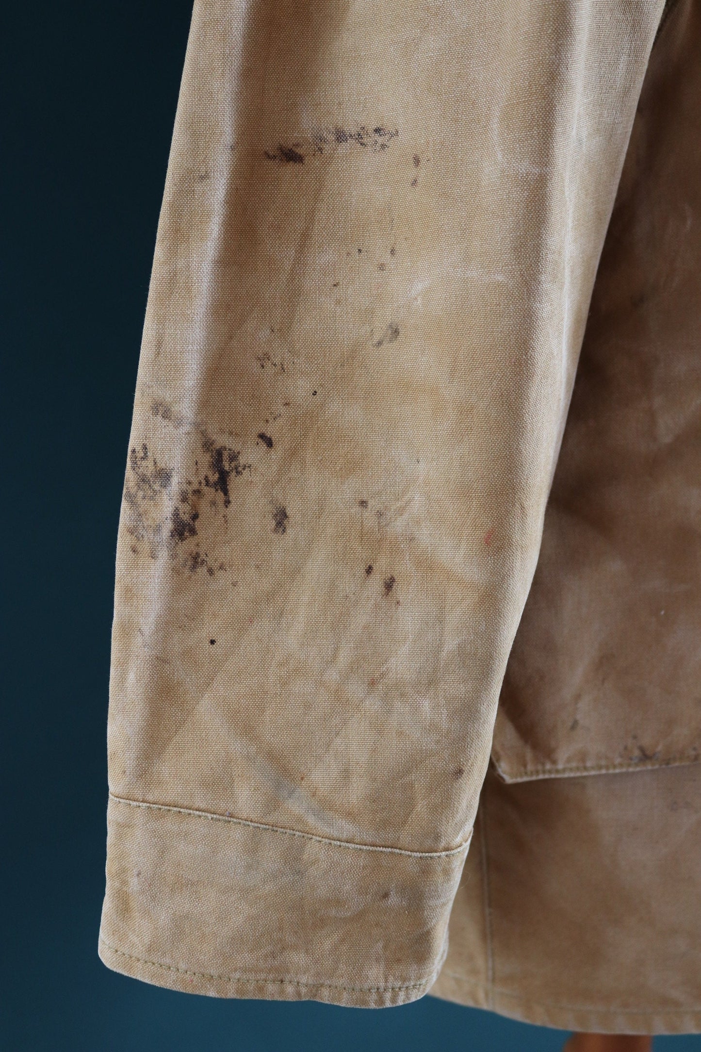 Vintage 1940s 50s Duxbak jacket - duck cotton canvas - tin cloth hunting workwear - 49” chest