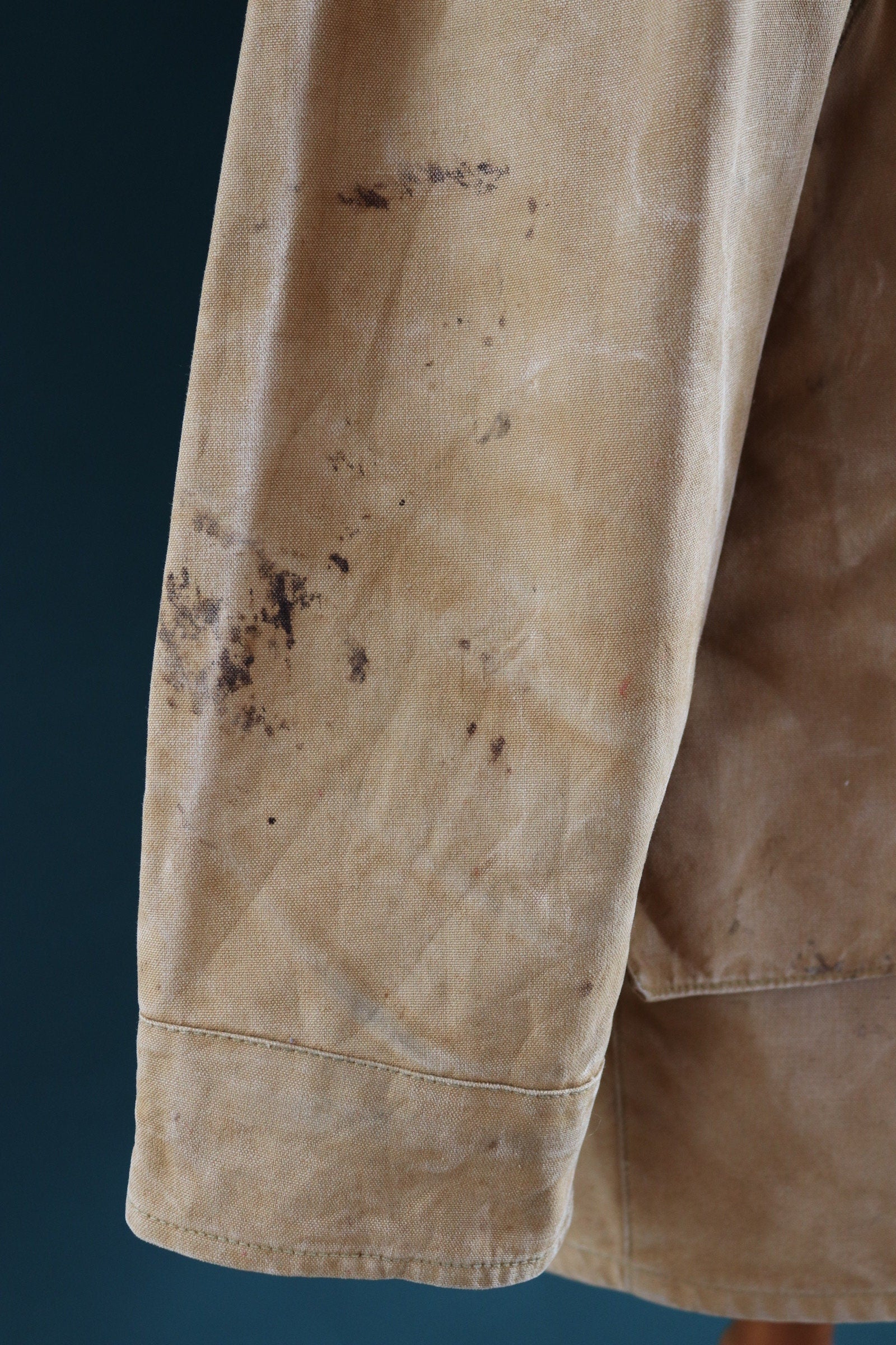 Vintage 1940s 50s Duxbak jacket - duck cotton canvas - tin cloth hunting workwear - 49” chest