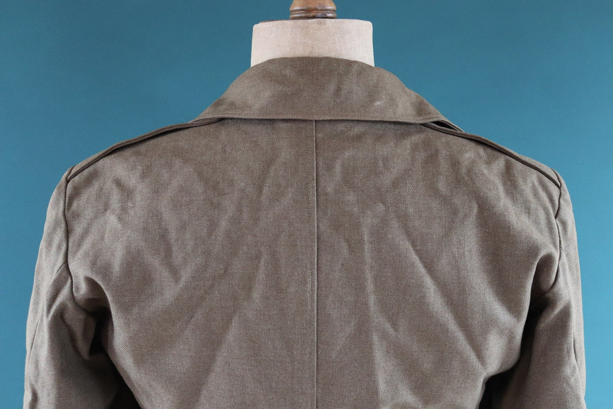 Vintage WW2 US army jacket - original 1940s Ike - military field blouson - khaki wool - 40" chest