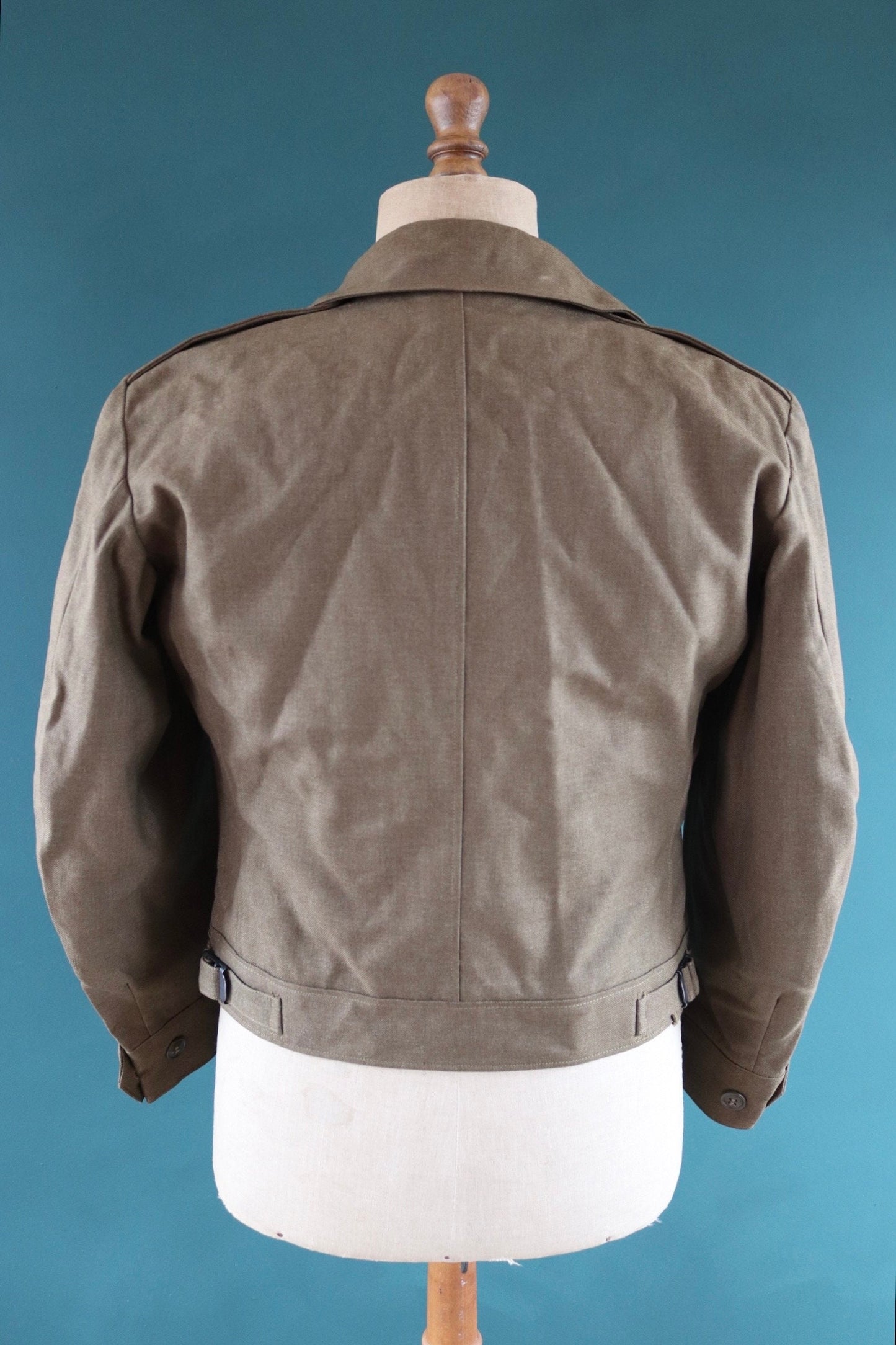 Vintage 1940s 40s 1945 WW2 US army military Ike field jacket blouson khaki wool 40" chest