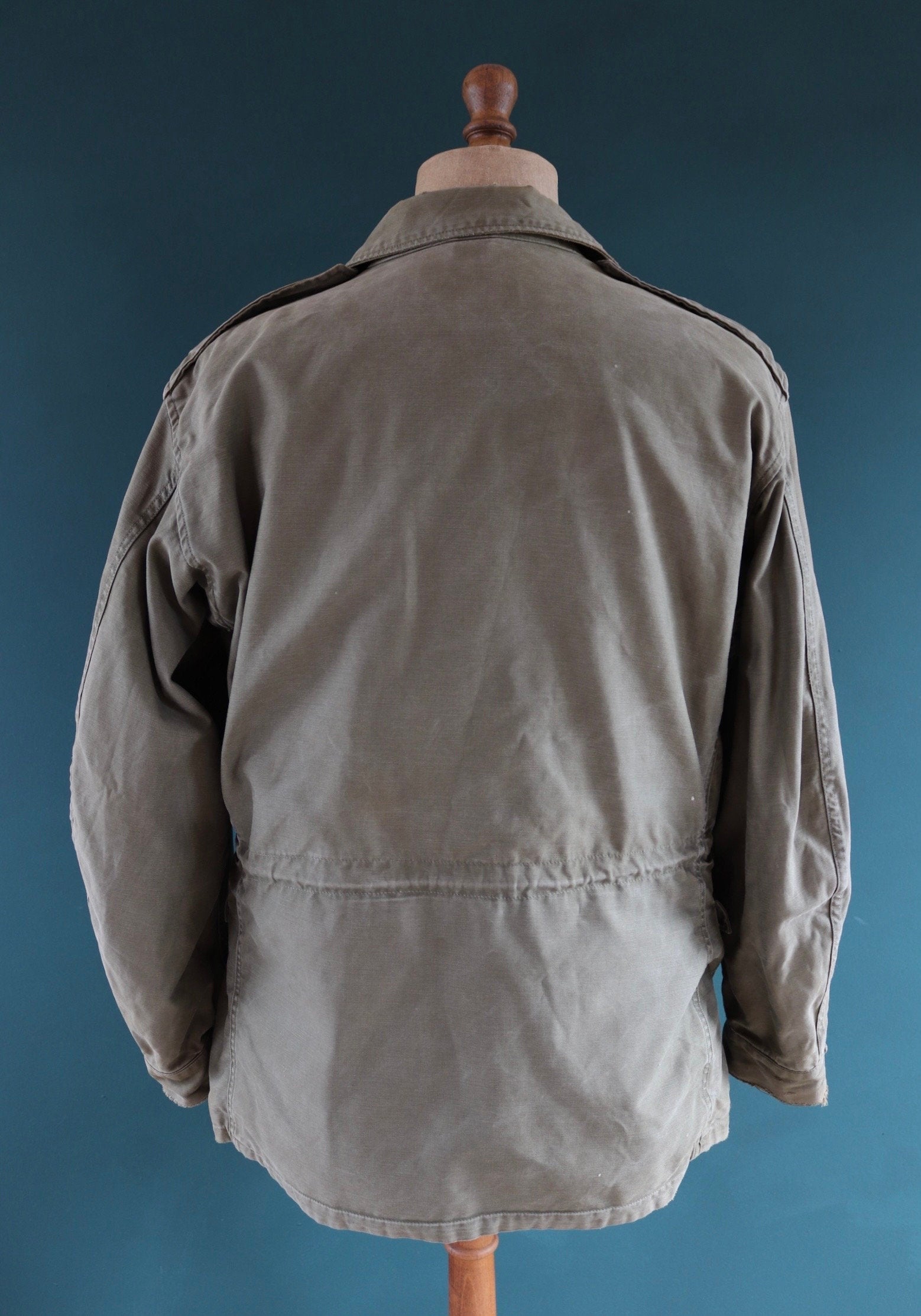 Vintage 1940s 40s US army military M-43 M43 M 43 field utility jacket olive green WW2 45” chest