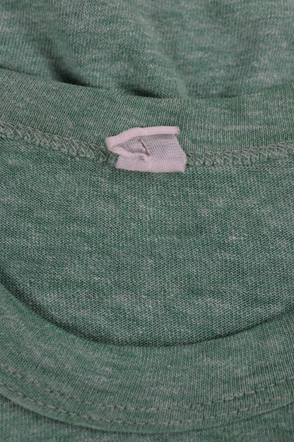 Vintage 1980s 80s 50/50 green marl sportswear plain paper thin t shirt 38” chest surf sports