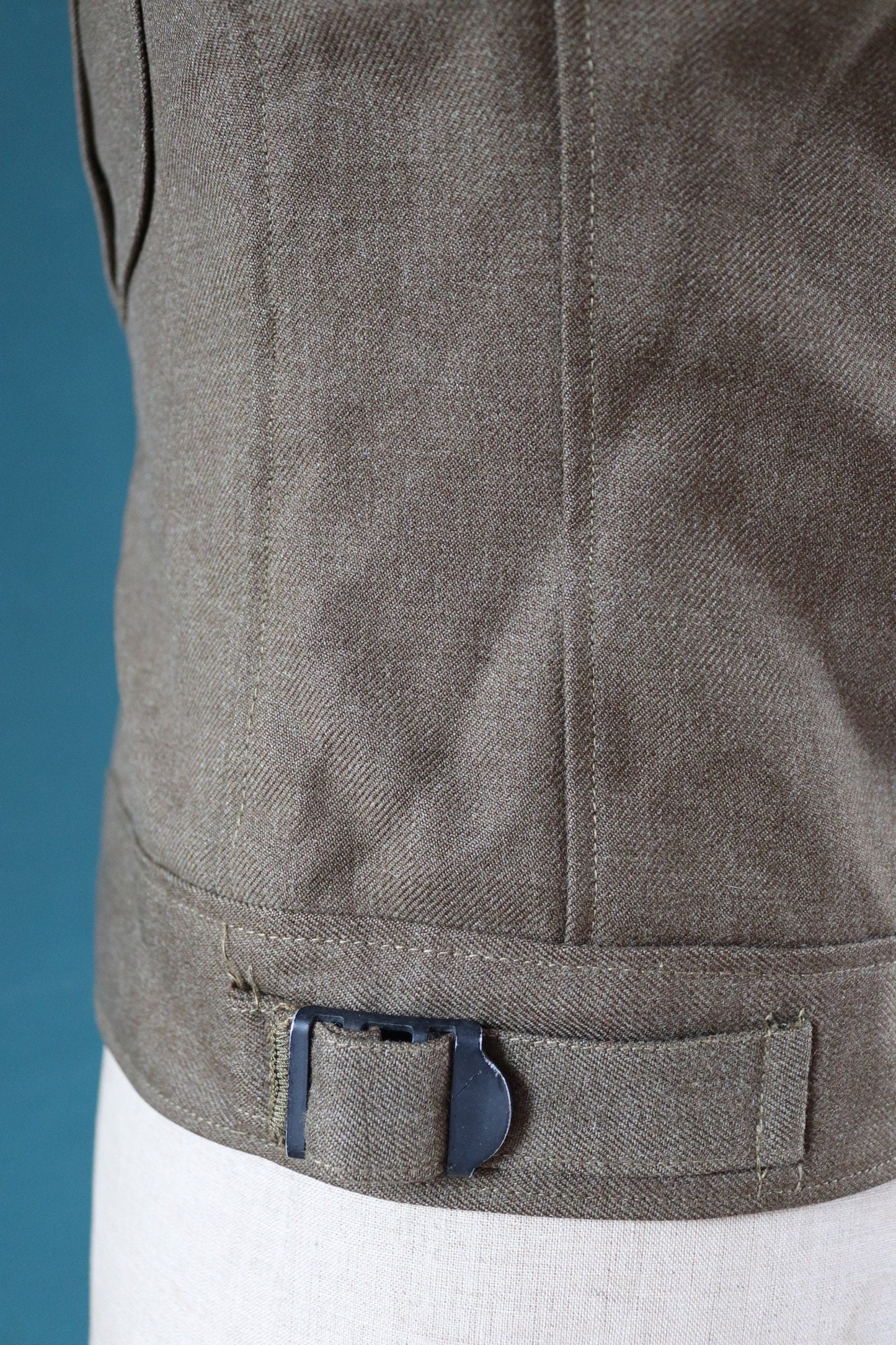Vintage 1940s 40s 1945 WW2 US army military Ike field jacket blouson khaki wool 40" chest
