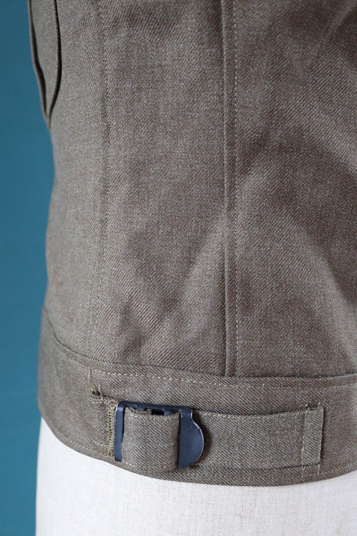 Vintage WW2 US army jacket - original 1940s Ike - military field blouson - khaki wool - 40" chest