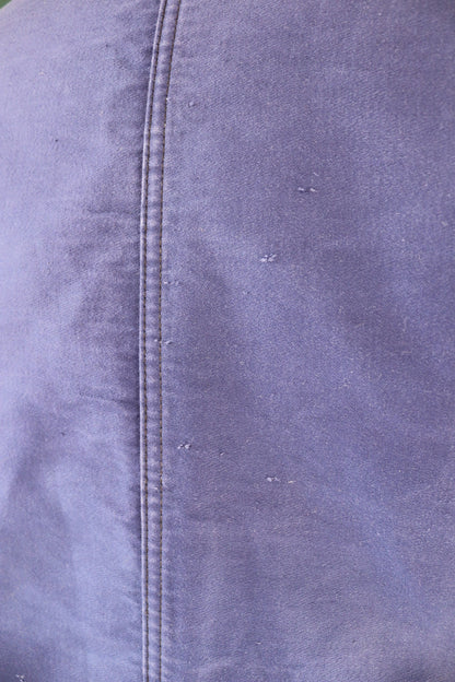 Vintage French blue chore jacket 1950s workwear Le Diable Rouge moleskin work faded 44” chest bleu de travail