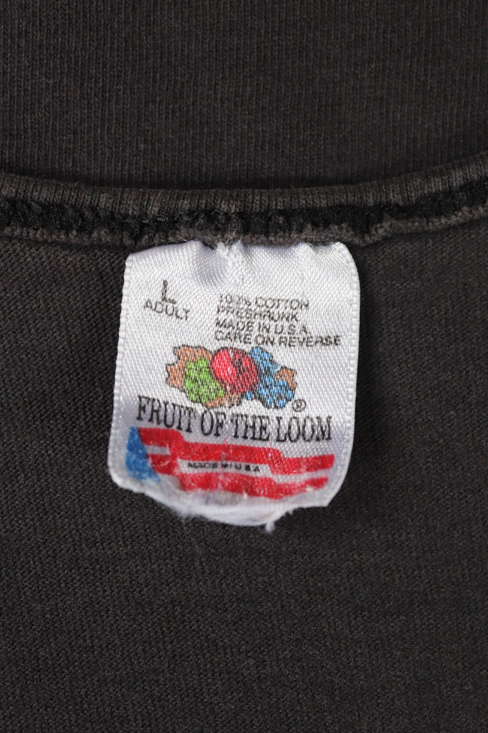 Vintage 1990s 90s Fruit of the Loom faded black biker motorcycle Bobo’s Speed custom cycle garage vest singlet t shirt 40” chest