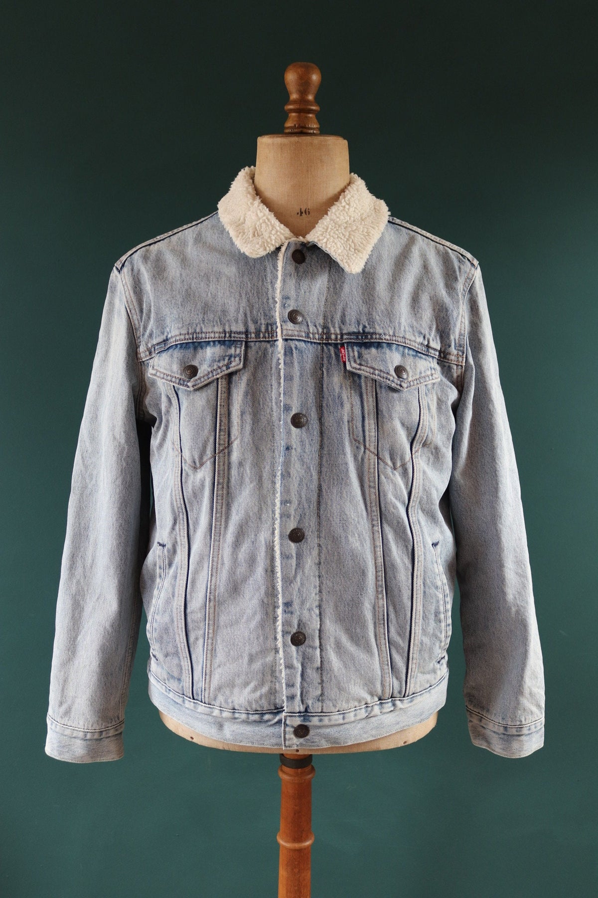 Vintage Levis big E lined denim trucker jacket - 47" chest