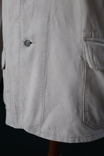 Vintage 1930s 30s 1940s 40s Swedish WW2 military civil defence army field cotton jacket tunic 41” chest work workwear chore