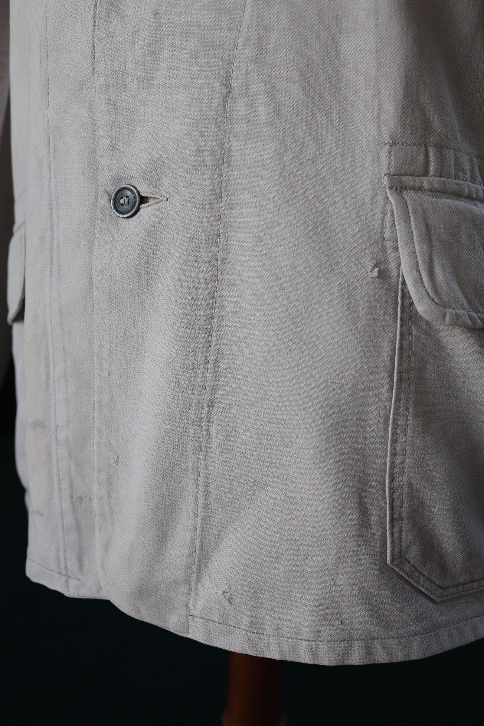 Vintage 1930s 40s workwear jacket - WW2 Swedish military civil defence - army utility cotton tunic - 41” chest