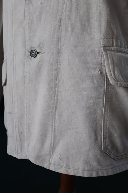 Vintage 1930s 40s workwear jacket - WW2 Swedish military civil defence - army utility cotton tunic - 41” chest